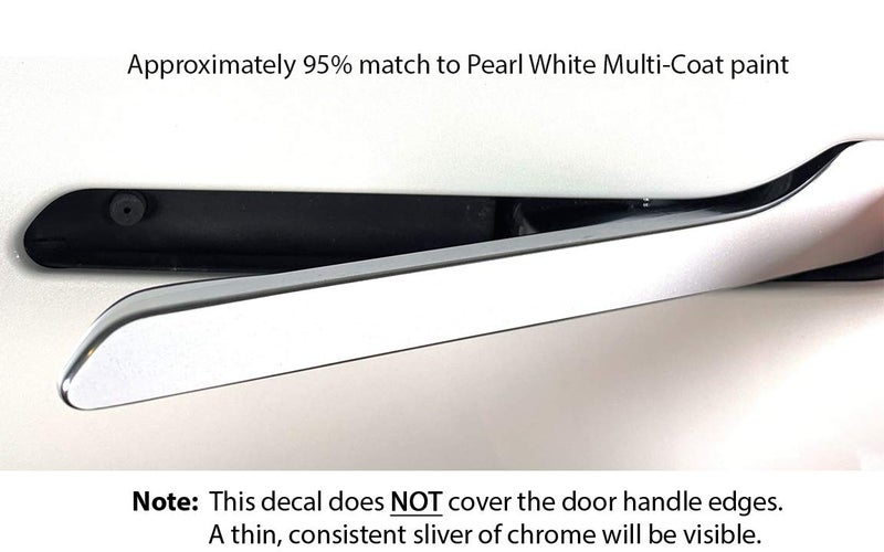 Custom Cut Graphics Door Handle Wrap for Tesla Model 3/Y (Pearl White Multi-Coat) - Image 1